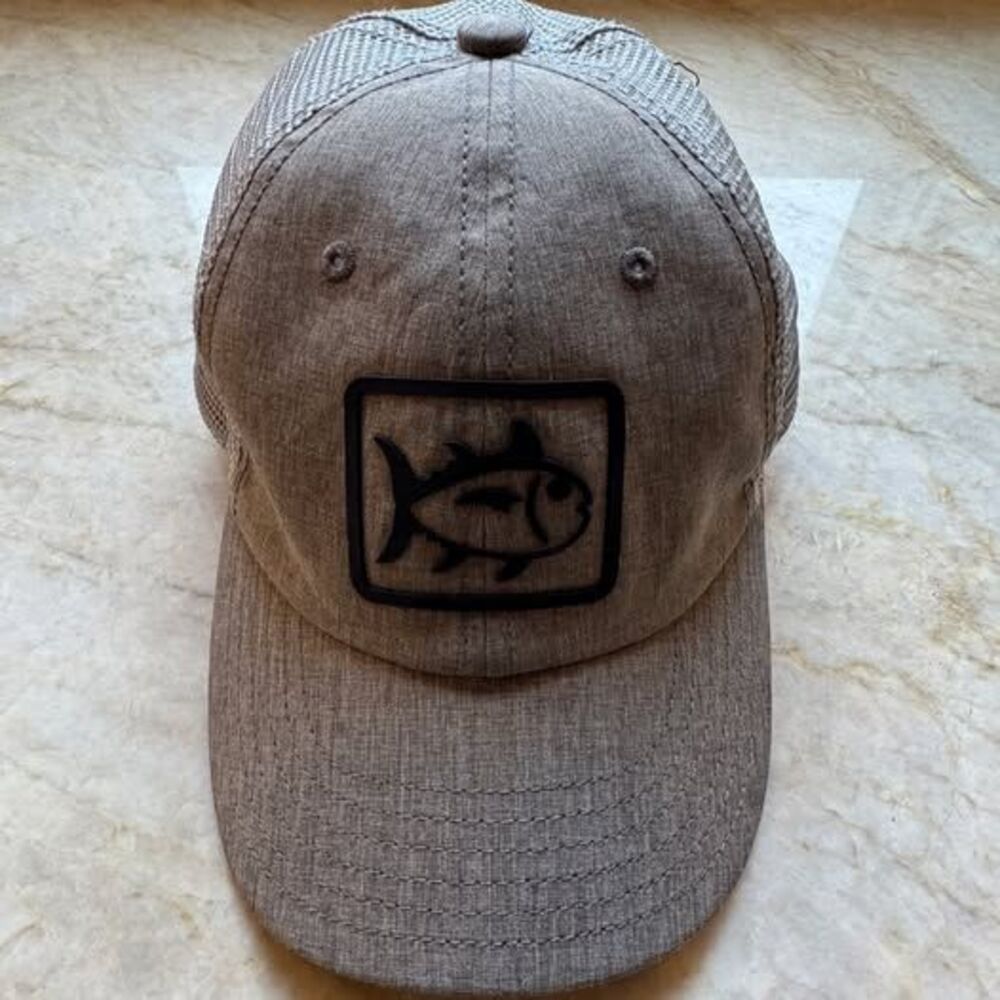 Southern Tide Kids Skipjack Patch Trucker Hat Gray Mesh Snapback Youth One Size